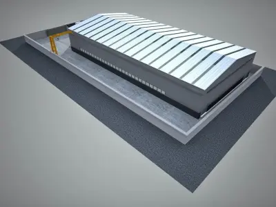 Industrial Building Factory 3D model