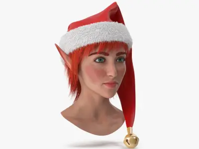  Christmas Elf Female Head 