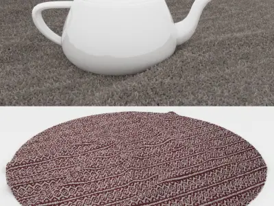 Round Rug Set 240 3D model