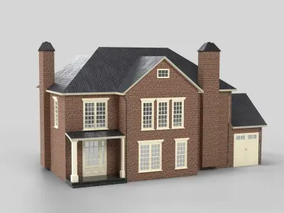 British House Design 17T4 Low-poly 3D model