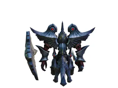 Mechanical Battle Armor Low-poly 3D model