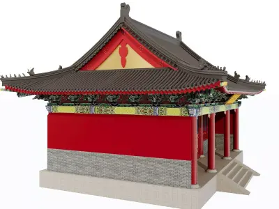 Imperial  Hall -- Single-Eaved Historic Pavilion 3D model