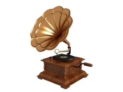 Gramophone Low-poly 3D model