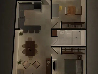 VISTA TOP CASA 3D model