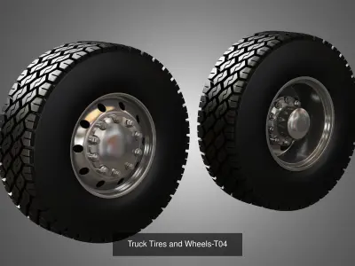 Tractor Tires T01 T02 T03 T04 T05 and T06 3D Model Pack