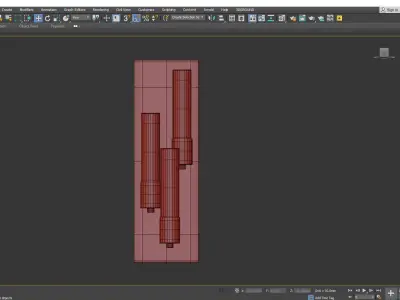 Pillar Multilight Wall Sconce Low-poly 3D model