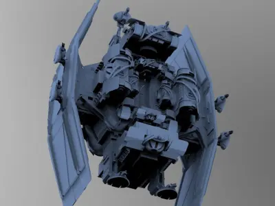 Sci-Fi Shuttle launcher 4  3D model