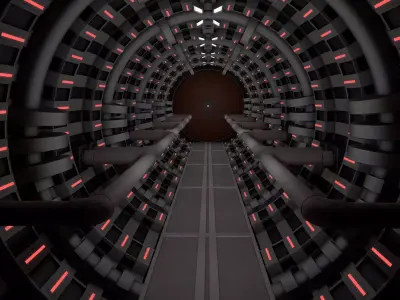 Sci Fi  Spaceship Corridor  3D model