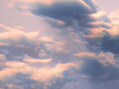 3D Clouds Generator Animated  Low-poly 3D model