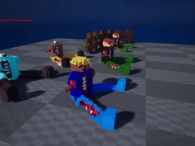 Horror Voxel Props 3D model