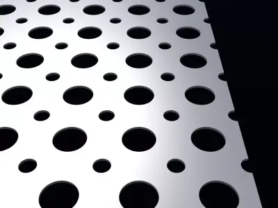 Perforated panel with 24 percent opening 25O143 3D model