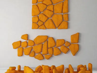 Collection stone chip 3D model