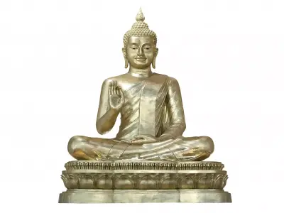 Khmer Buddha Statue Cambodia 3D model