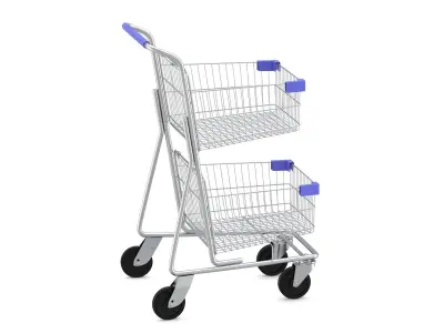 Supermarket Trolley 2 3D model