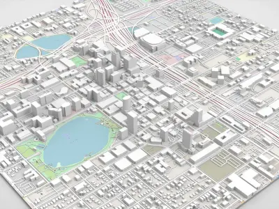 Cityscape Orlando Florida USA 3D model