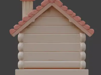 Stylized Valentine House 3D Model Low-poly 3D model