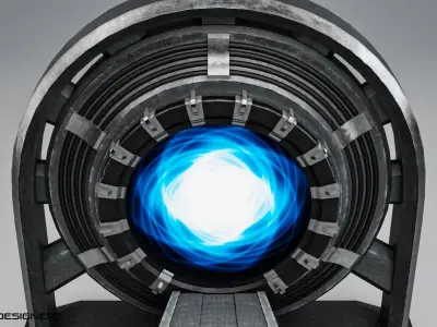 Sci-Fi Portal Low-poly 3D model