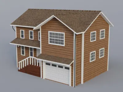 Low Poly house 4 Low-poly 3D model