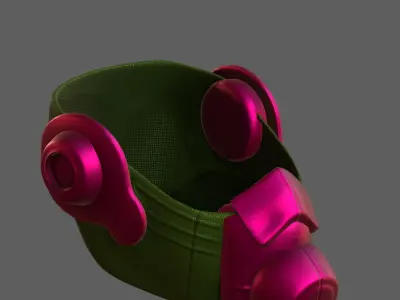 Gas mask helmet 3d model scifi Low-poly  Low-poly 3D model