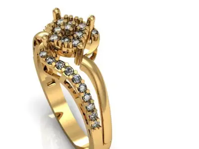 daimond ring 3D print model