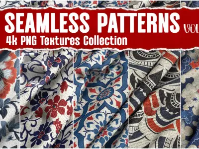 40 Seamless Patterns VOL01  4K PNG Textures collection Texture