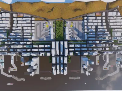 City-modern city- urban 3D model