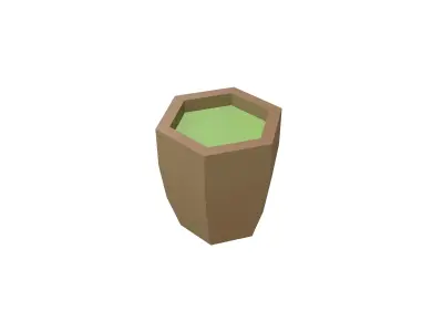 Low Poly Green Tea v1 001 Free low-poly 3D model