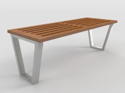 Outdoor Bench-4 3D model