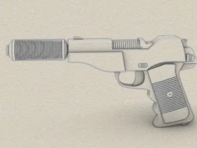 UFO SHADO Blaster Pistol Gun Gerry Anderson 3D Prop Cosplay  3D model