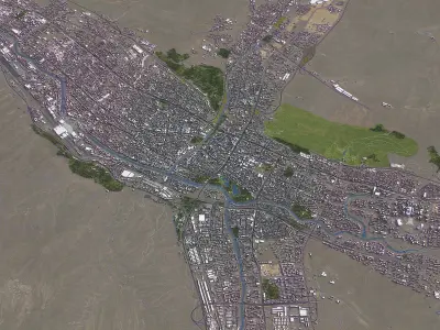 Xining - 3D City Model Low-poly 3D model