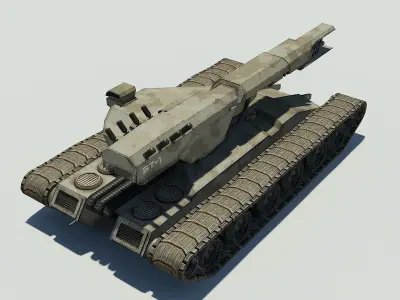 Sci fi Tank Low-poly 3D model