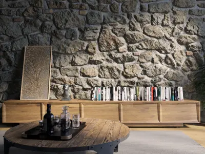 Stone Room Corona Render 3D model