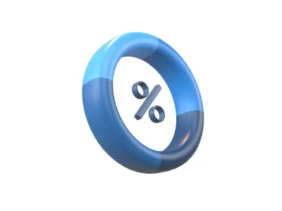 Percentage Infographic v1 002 Low-poly 3D model