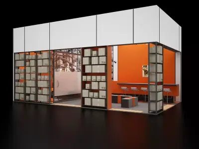 expo booth 9x5m 3D model