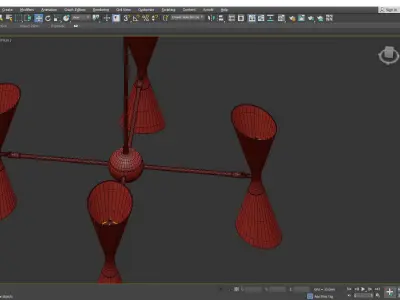 Fuentes Chandelier Low-poly 3D model
