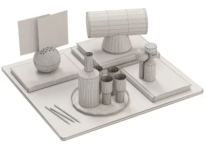 Decorative set 15 3D model 2
