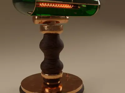 Vintage Desk Lamp 3D model