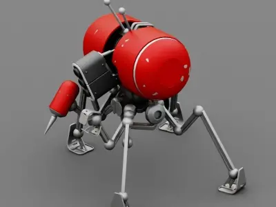 NANO BOT rigged character 3D model