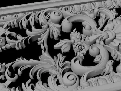 dekor ornate gold letter 3D model