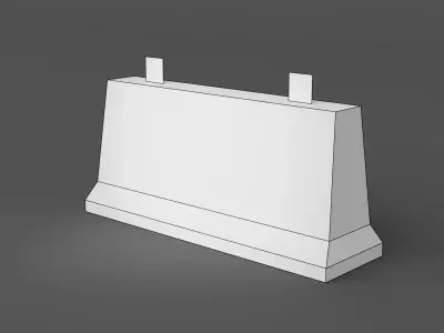 Barricade - PBR Pixel Art - PSX Style Low-poly 3D model