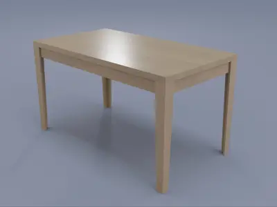 Wooden table Free low-poly 3D model get