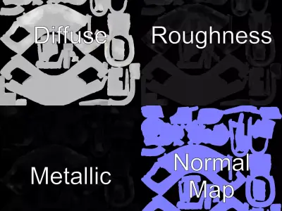 Modern White Bidet model pack Low-poly 3D model