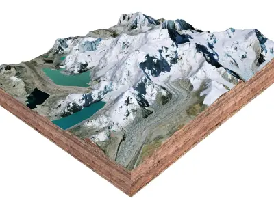 Shishapangma Mountain China 3D model