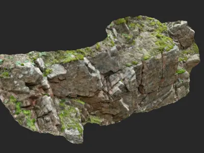 Cliff face 3d scanned N 3D model