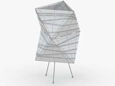 1415 - Paper Lamp Low-poly 3D model
