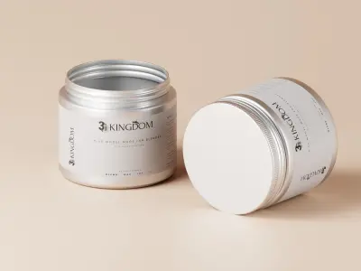 Aluminum Cosmetic Jar  Low-poly 3D model