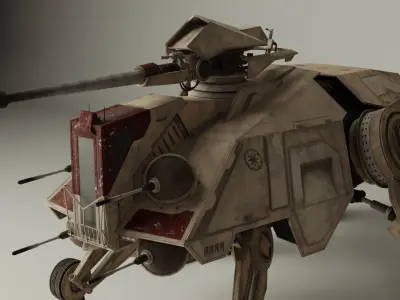 star wars republic walker Low-poly 3D model