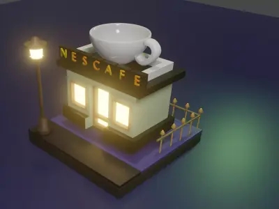 Coffee Shop  3D model  3D model