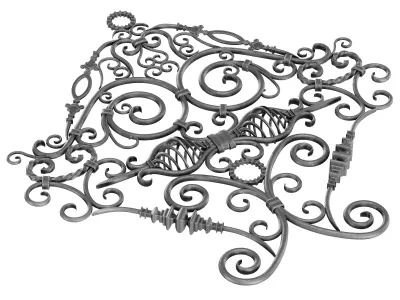 Wrought Iron Rail Clone Preset 3D model