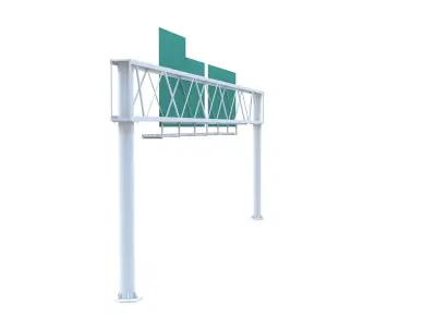 Highway Sign 01 Low-poly 3D model